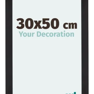 Bilderrahmen 30x50 cm - Schwarz Gemasert - MDF - Mura