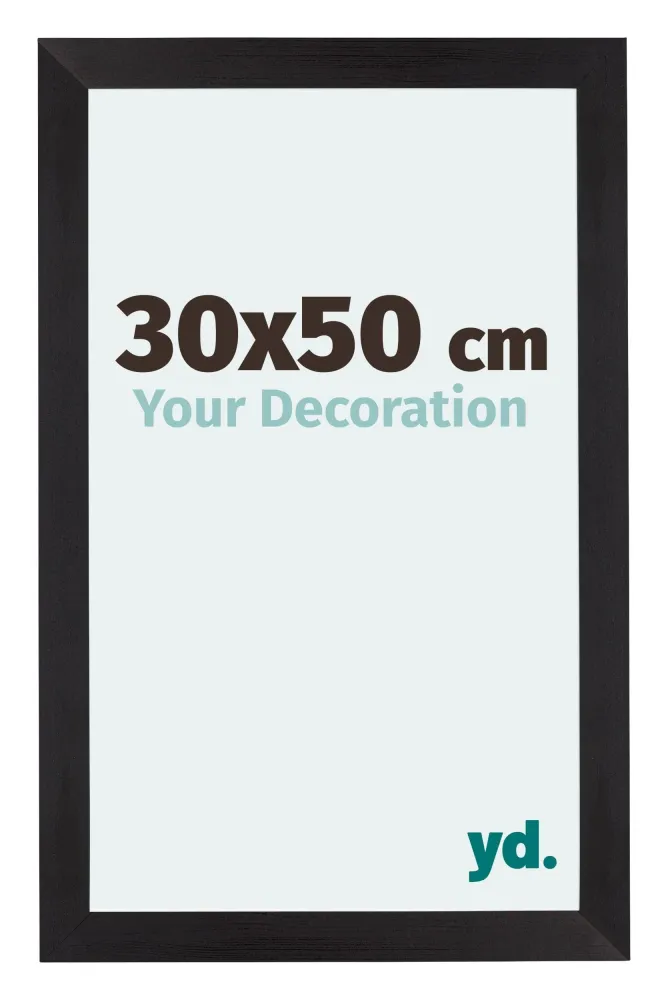 Bilderrahmen 30x50 cm - Schwarz Gemasert - MDF - Mura