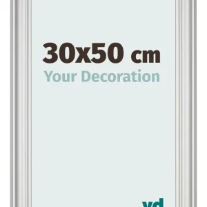 Bilderrahmen 30x50 cm - Silber Matt - MDF - Lazio