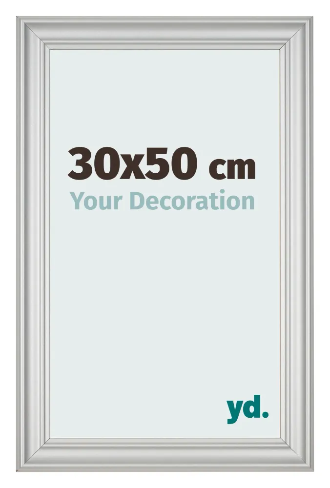 Bilderrahmen 30x50 cm - Silber Matt - MDF - Lazio
