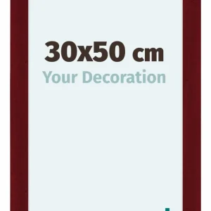 Bilderrahmen 30x50 cm - Weinrot Gewischt - MDF - Como