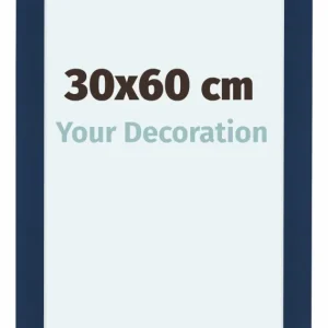 Bilderrahmen 30x60 cm - Dunkelblau Gewischt - MDF - Como