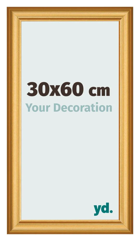 Bilderrahmen 30x60 cm - Gold Matt - MDF - Lazio