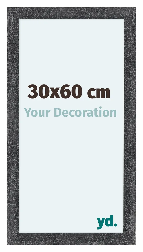 Bilderrahmen 30x60 cm - Grau Gewischt - MDF - Como