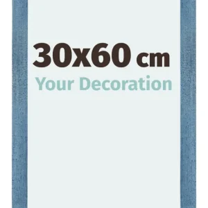 Bilderrahmen 30x60 cm - Hellblau Gewischt - MDF - Mura