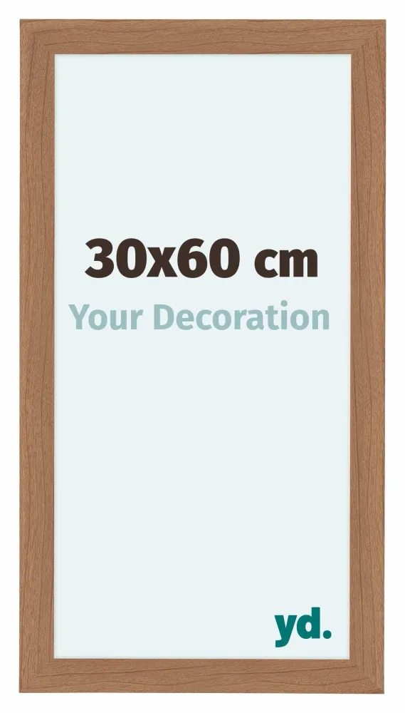 Bilderrahmen 30x60 cm - Nussbaum Hell - MDF - Como
