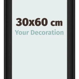 Bilderrahmen 30x60 cm - Schwarz Gemasert - MDF - Lazio