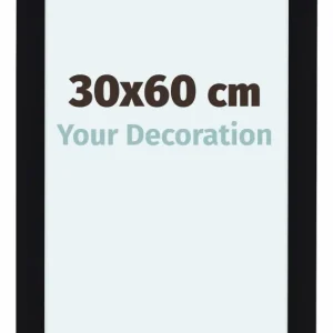 Bilderrahmen 30x60 cm - Schwarz Hochglanz - MDF - Como