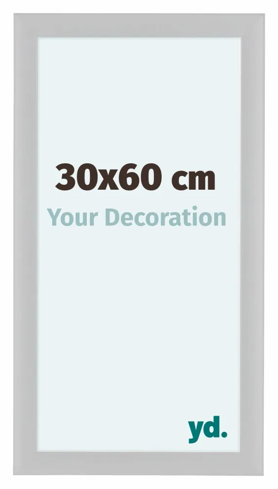 Bilderrahmen 30x60 cm - Weiß Hochglanz - MDF - Como
