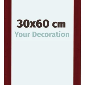 Bilderrahmen 30x60 cm - Weinrot Gewischt - MDF - Como