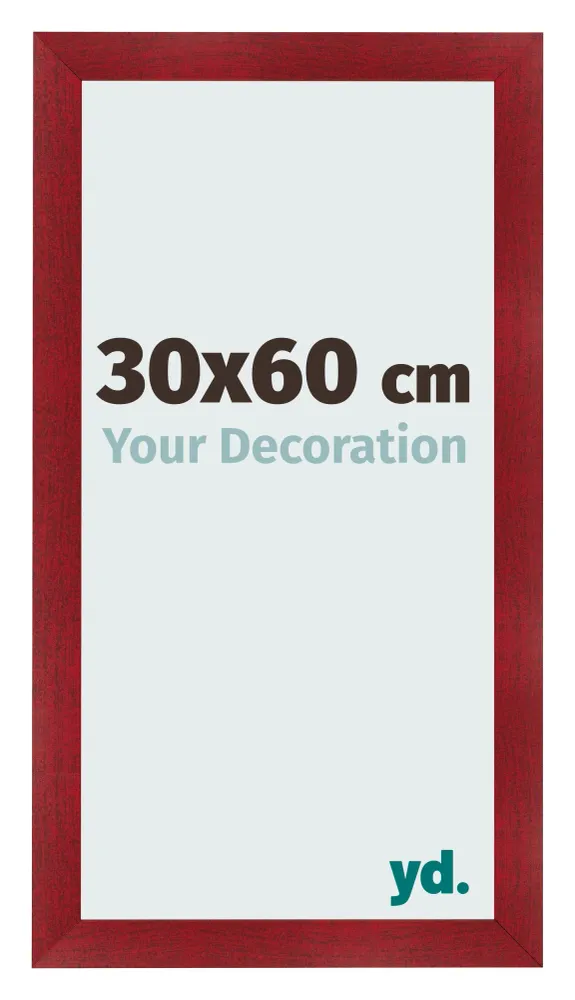 Bilderrahmen 30x60 cm - Weinrot Gewischt - MDF - Pisa