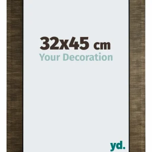 Bilderrahmen 32x45 cm - Champagner Gebürstet Holz Leeds