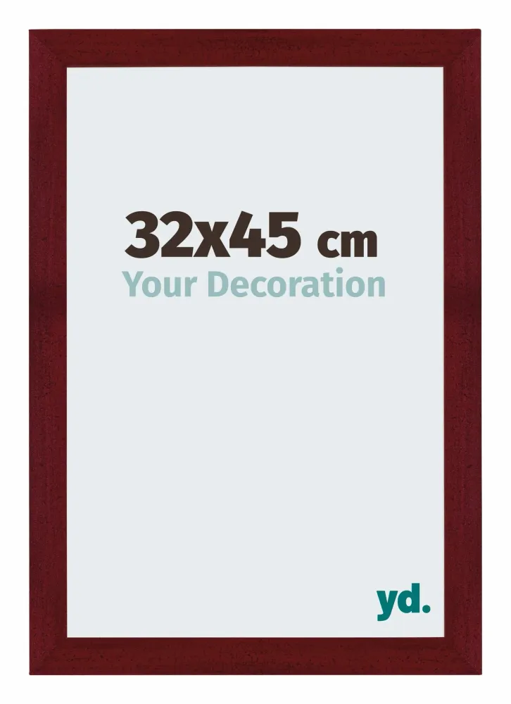 Bilderrahmen 32x45 cm - Weinrot Gewischt - MDF - Mura