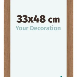 Bilderrahmen 33x48 cm - Nussbaum Hell - MDF - Como