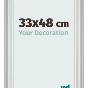 Bilderrahmen 33x48 cm - Silber Matt - MDF - Lazio
