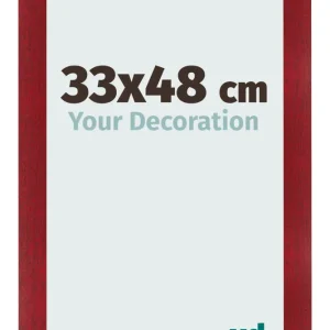 Bilderrahmen 33x48 cm - Weinrot Gewischt - MDF - Pisa