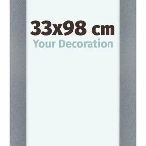 Bilderrahmen 33x98 cm - Aluminium - Gebürstet - MDF - Como