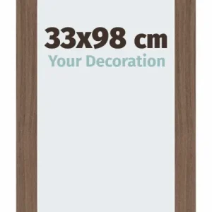 Bilderrahmen 33x98 cm - Nussbaum Dunkel - MDF - Mura