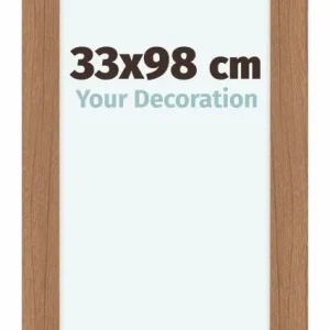 Bilderrahmen 33x98 cm - Nussbaum Hell - MDF - Como