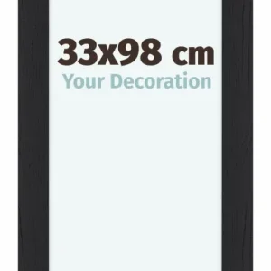 Bilderrahmen 33x98 cm - Schwarz Gemasert - MDF - Como