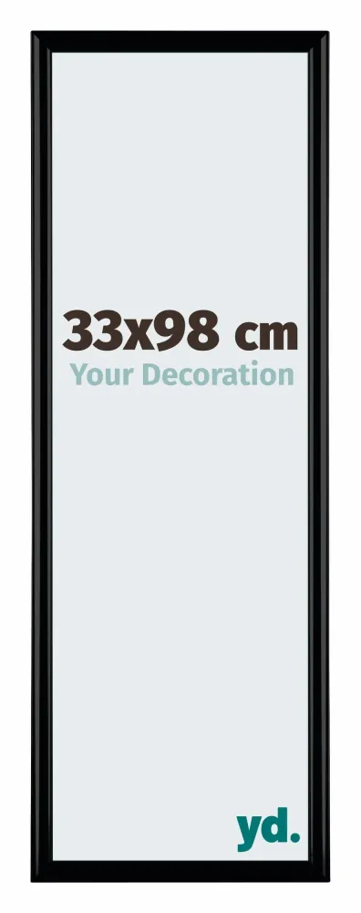Bilderrahmen 33x98 cm - Schwarz Matt - Kunststoff - Bordeaux