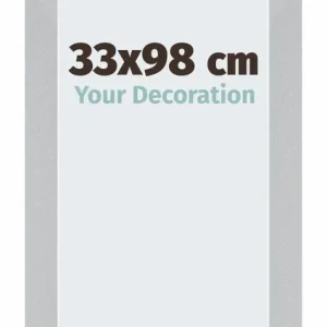 Bilderrahmen 33x98 cm - Silber Matt - MDF - Mura