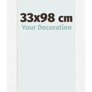 Bilderrahmen 33x98 cm - Weiß Hochglanz - MDF - Pisa