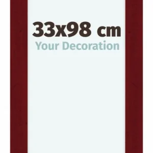 Bilderrahmen 33x98 cm - Weinrot Gewischt - MDF - Como