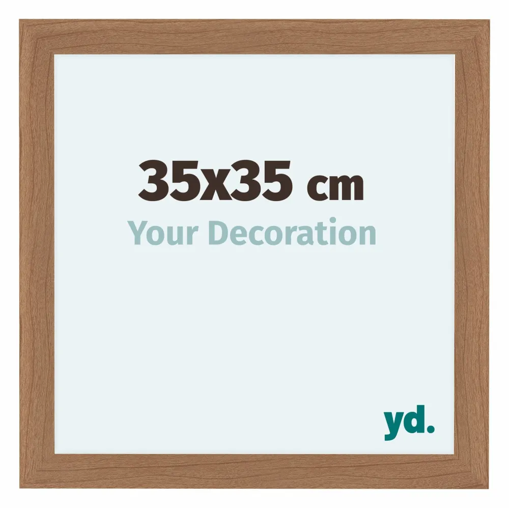 Bilderrahmen 35x35 cm - Nussbaum Hell - MDF - Como