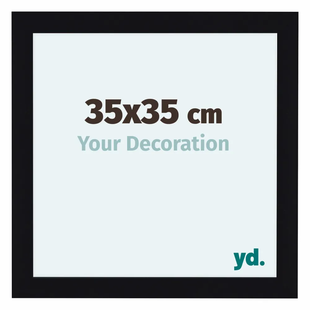 Bilderrahmen 35x35 cm - Schwarz Hochglanz - MDF - Como