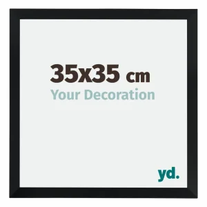 Bilderrahmen 35x35 cm - Schwarz Matt - MDF - Catania