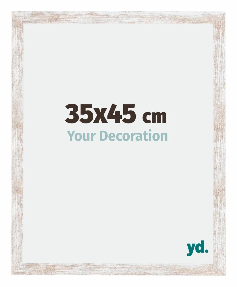 Bilderrahmen 35x45 cm - White Wash - MDF - Catania