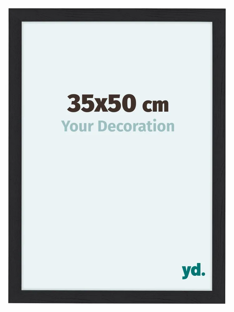 Bilderrahmen 35x50 cm - Schwarz Gemasert - MDF - Como