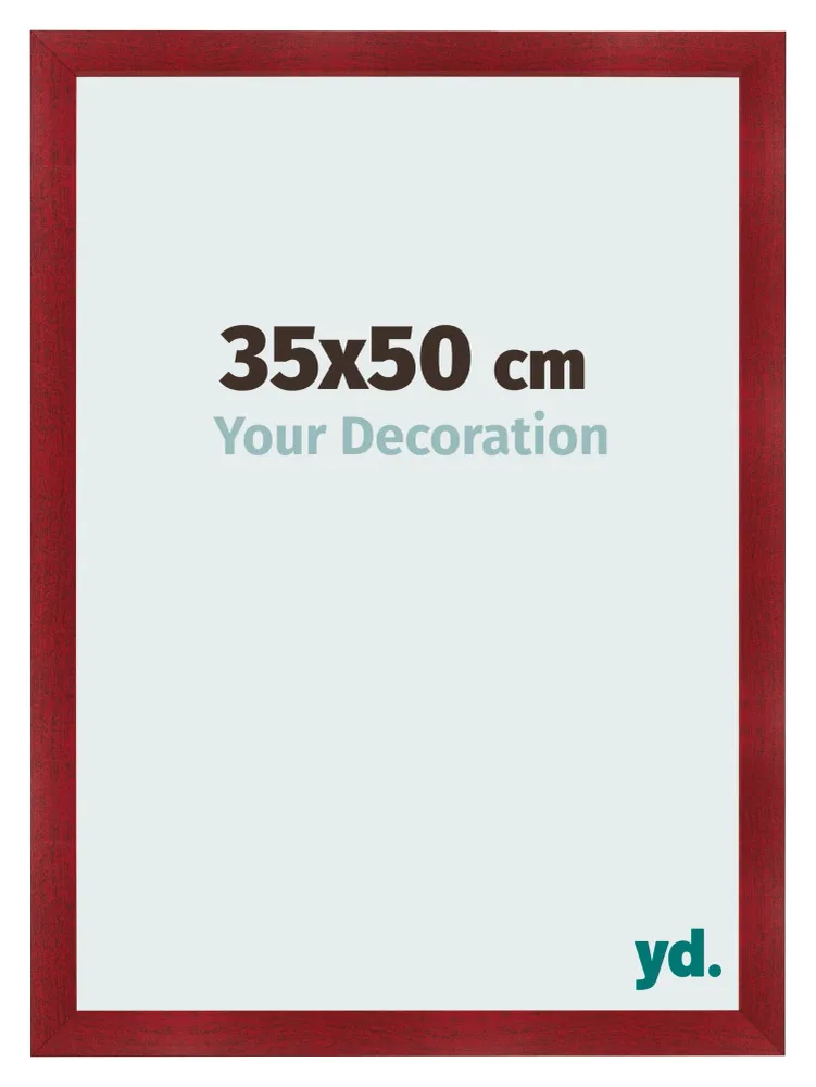 Bilderrahmen 35x50 cm - Weinrot Gewischt - MDF - Pisa