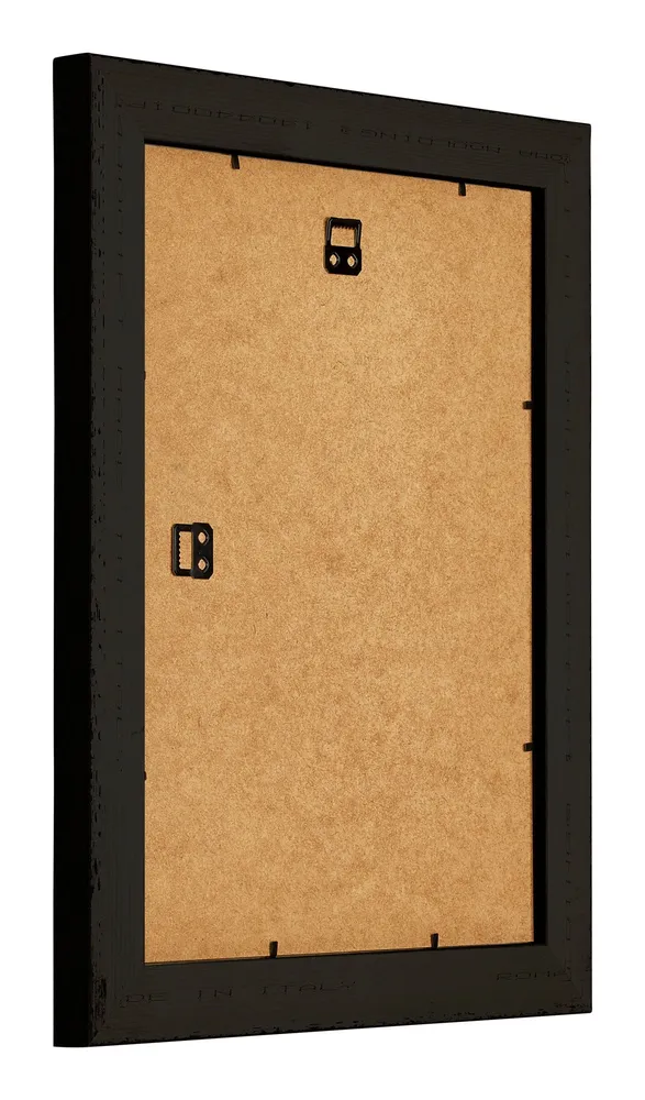 Bilderrahmen 36x48 cm - Schwarz Silber Poliert - Holz - Birmingham