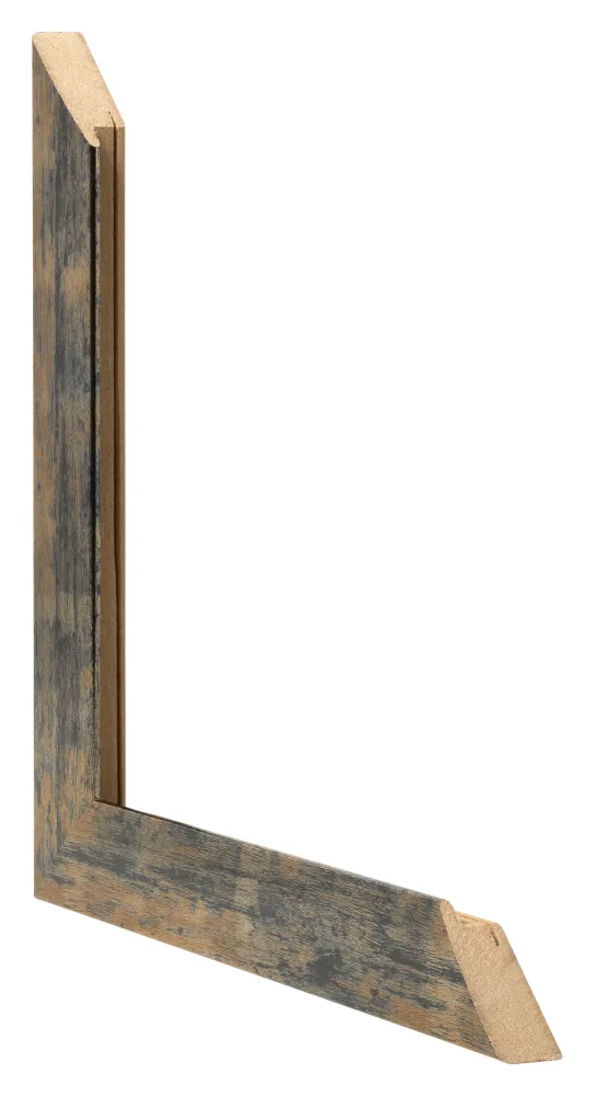 Bilderrahmen 36x49 cm - Blau Gold Meliert - MDF - Pisa