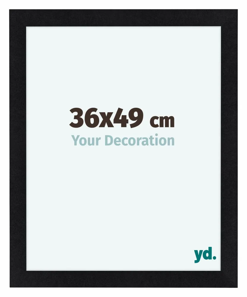 Bilderrahmen 36x49 cm - Schwarz Matt - MDF - Como