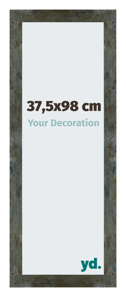 Bilderrahmen 37,5x98 cm - Blau Gold Meliert - MDF - Mura