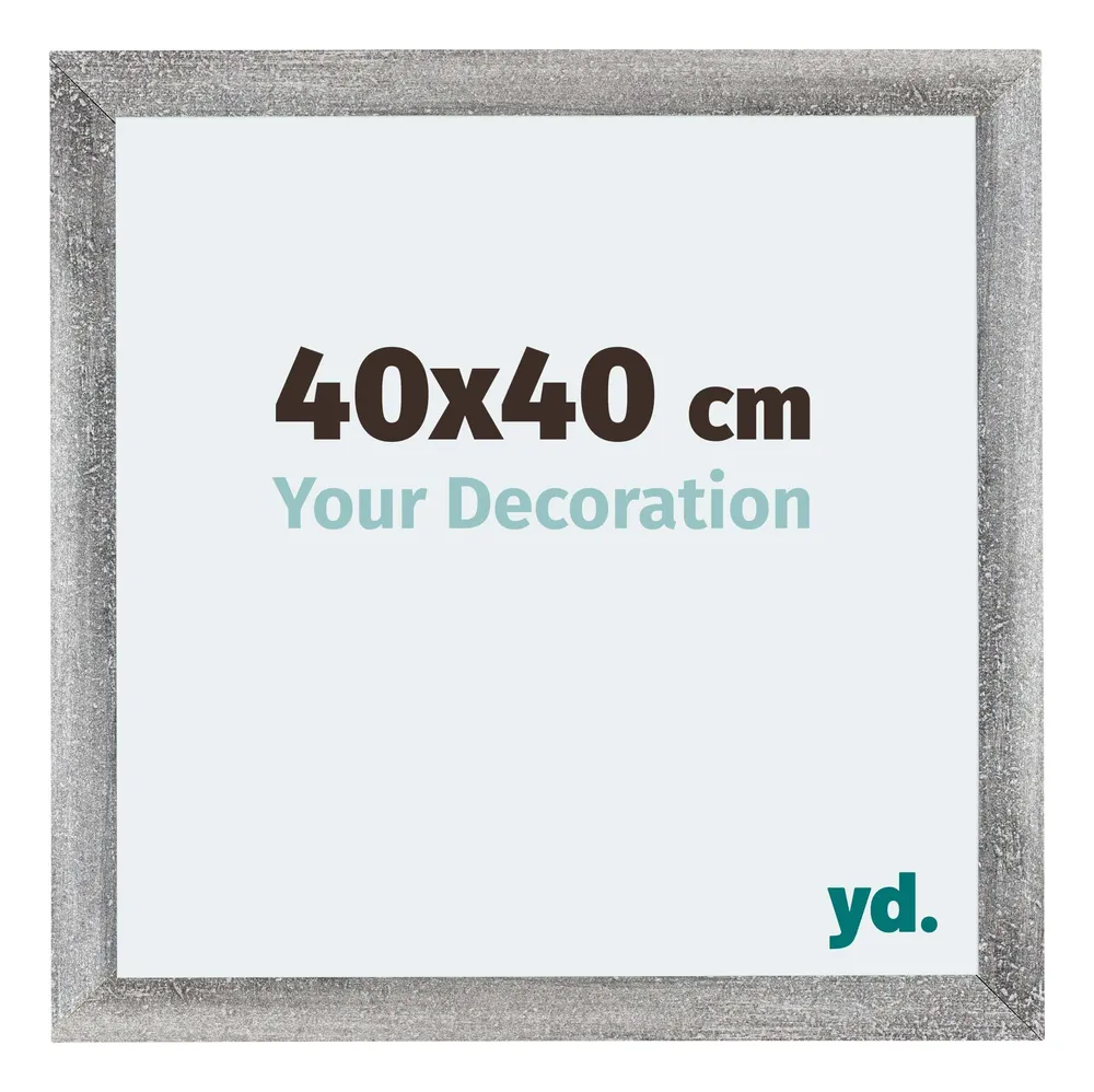 Bilderrahmen 40x40 cm - Grau Gewischt - MDF - Mura