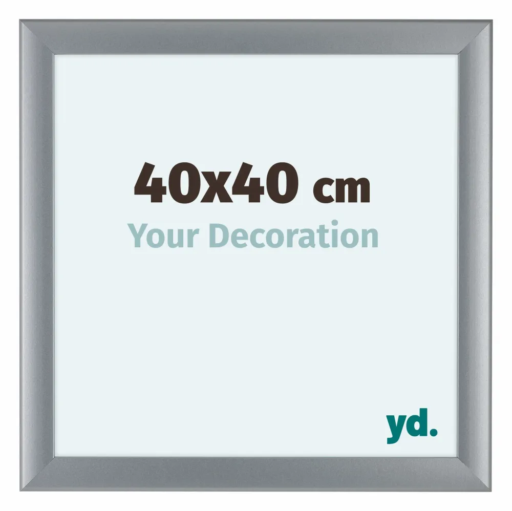 Bilderrahmen 40x40 cm - Silber Matt - MDF - Como