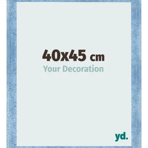 Bilderrahmen 40x45 cm - Hellblau Gewischt - MDF - Pisa