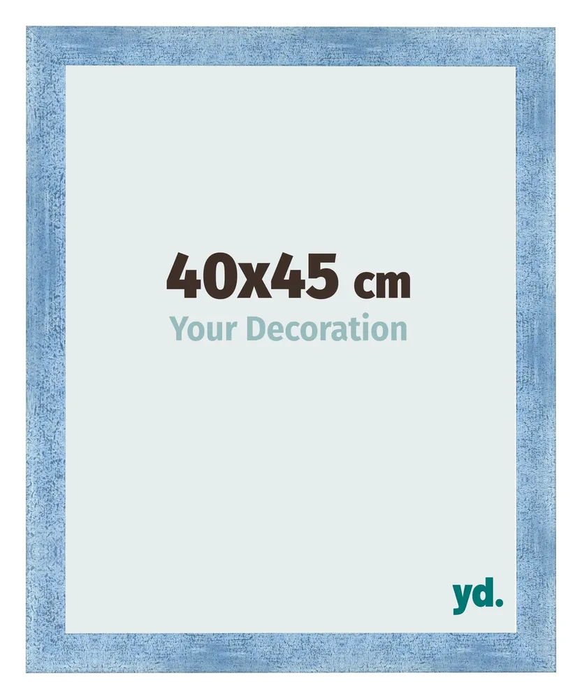 Bilderrahmen 40x45 cm - Hellblau Gewischt - MDF - Pisa