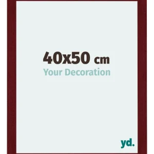 Bilderrahmen 40x50 cm - Weinrot Gewischt - MDF - Mura