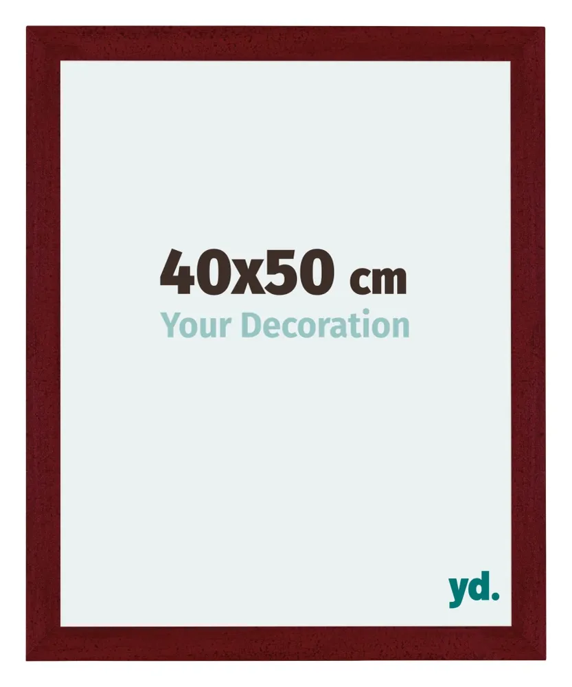 Bilderrahmen 40x50 cm - Weinrot Gewischt - MDF - Mura