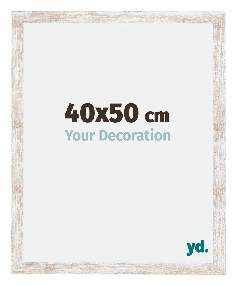 Bilderrahmen 40x50 cm - White Wash - MDF - Catania