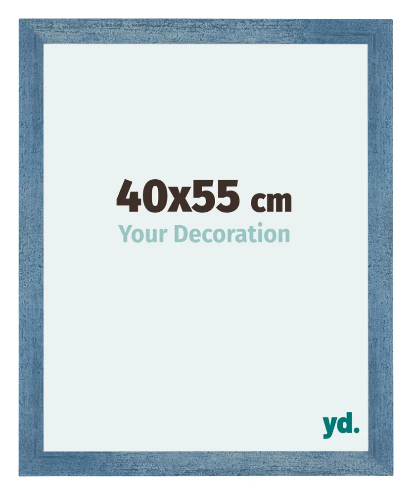 Bilderrahmen 40x55 cm - Hellblau Gewischt - MDF - Mura
