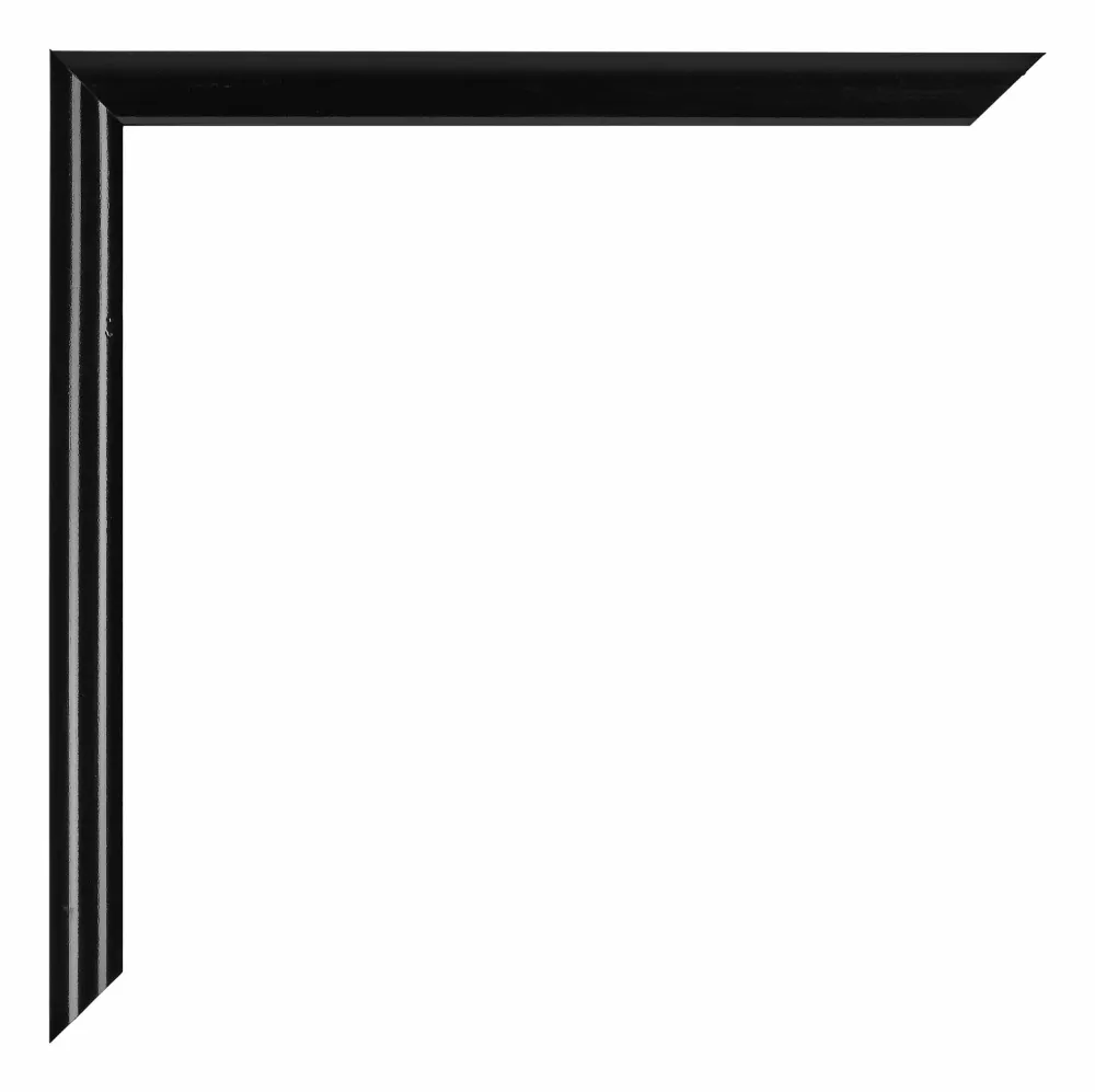 Bilderrahmen 40x55 cm - Schwarz Hochglanz - Kunststoff - Bordeaux