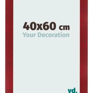 Bilderrahmen 40x60 cm - Weinrot Gewischt - MDF - Pisa