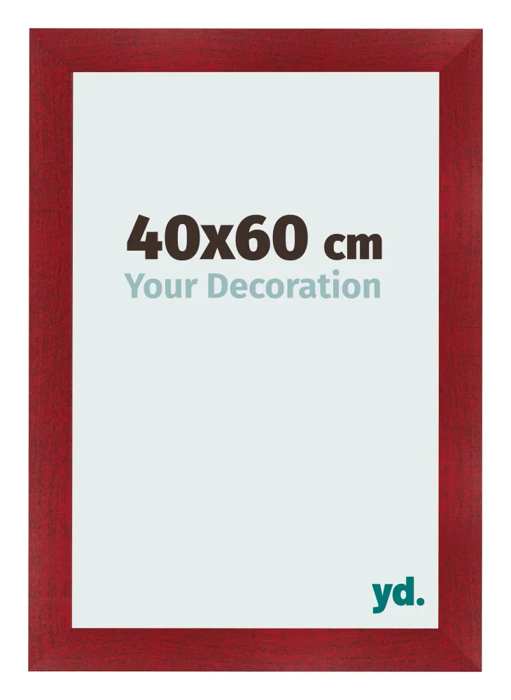 Bilderrahmen 40x60 cm - Weinrot Gewischt - MDF - Pisa