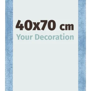 Bilderrahmen 40x70 cm - Hellblau Gewischt - MDF - Pisa